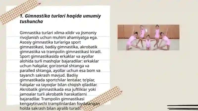Gimnastika turlari va tasnifi 3