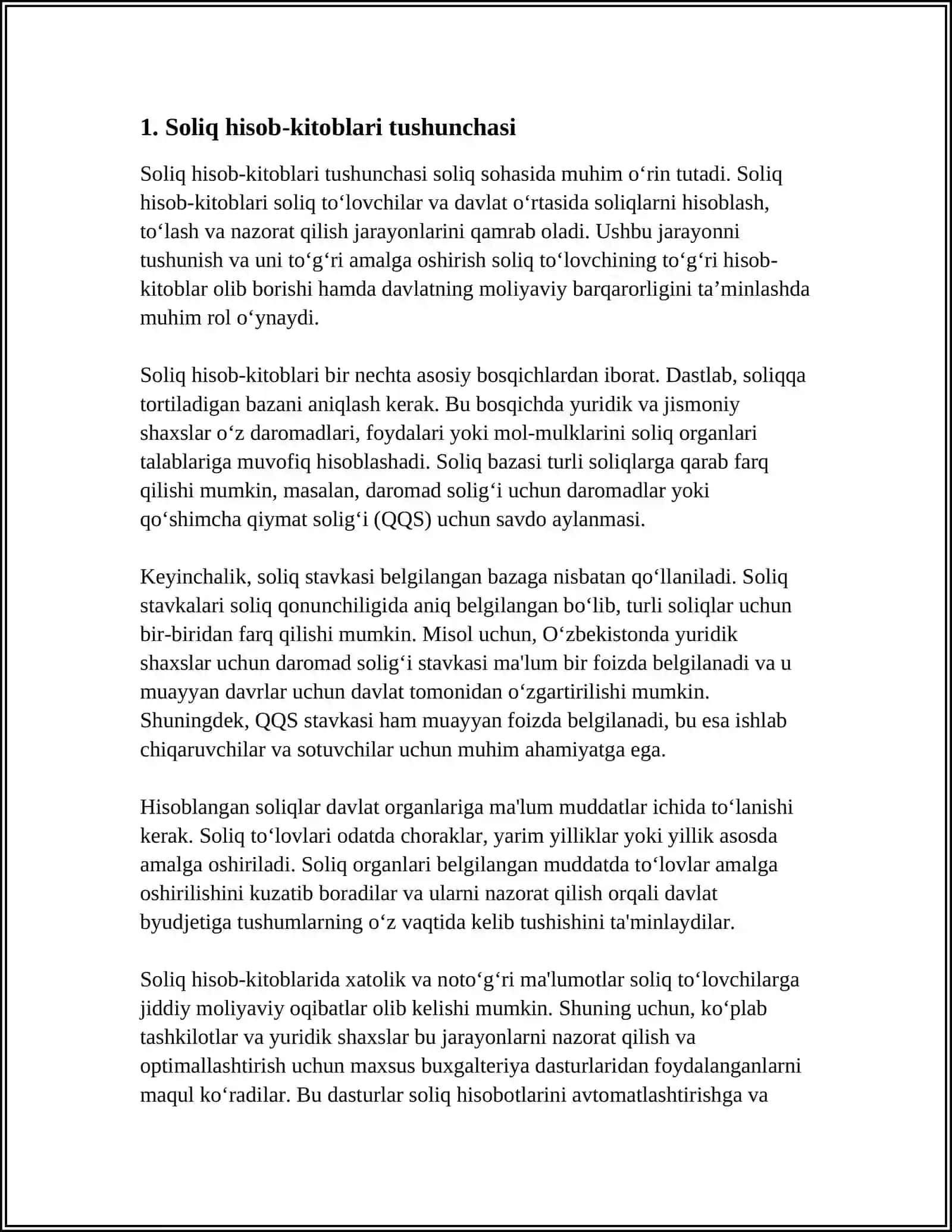 AKSIZ SOLIG‘I BO‘YICHA HISOB-KITOBLARNI TAQDIM ETISH JARAYONI 3