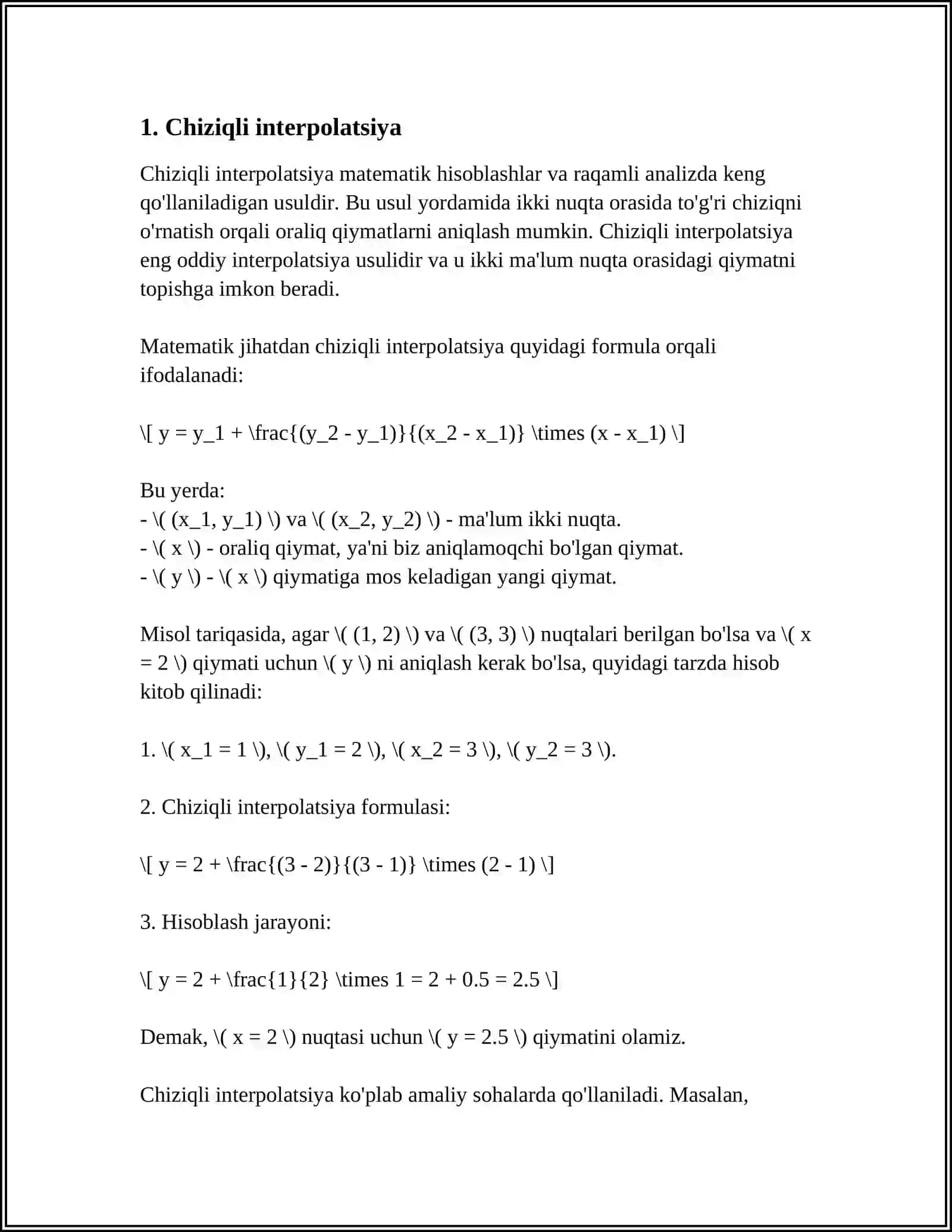 KOMPYUTER GRAFIKASIDA DIFFERENSIAL HISOB TADBIQLARI 3