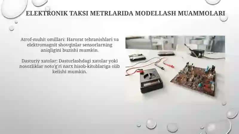 Elektronik Taksi Metrlarida Modellash Muammolari 3
