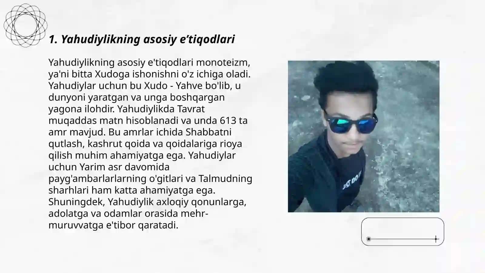 Yahudiylik ta’limoti, an'ana va marosimlari 3