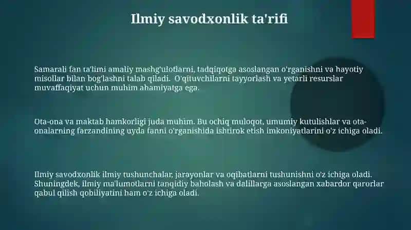 Oilada ilmiy ta'limning yaratilishi va ota onalar bilan hamkorlik 3