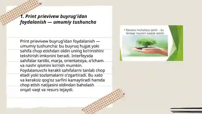Print prievivew buyrug'idan foydalanish 3