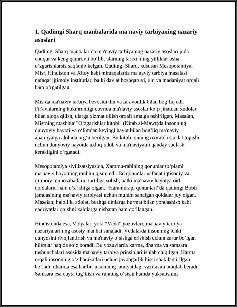 QADIMGI SHARQ MANBALARIDA MA'NAVIY TARBIYA MASALASI 3