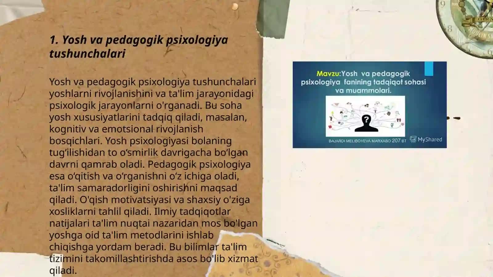 Yosh va pedagogik psixologiyaning vujudga kelish tarixi 3