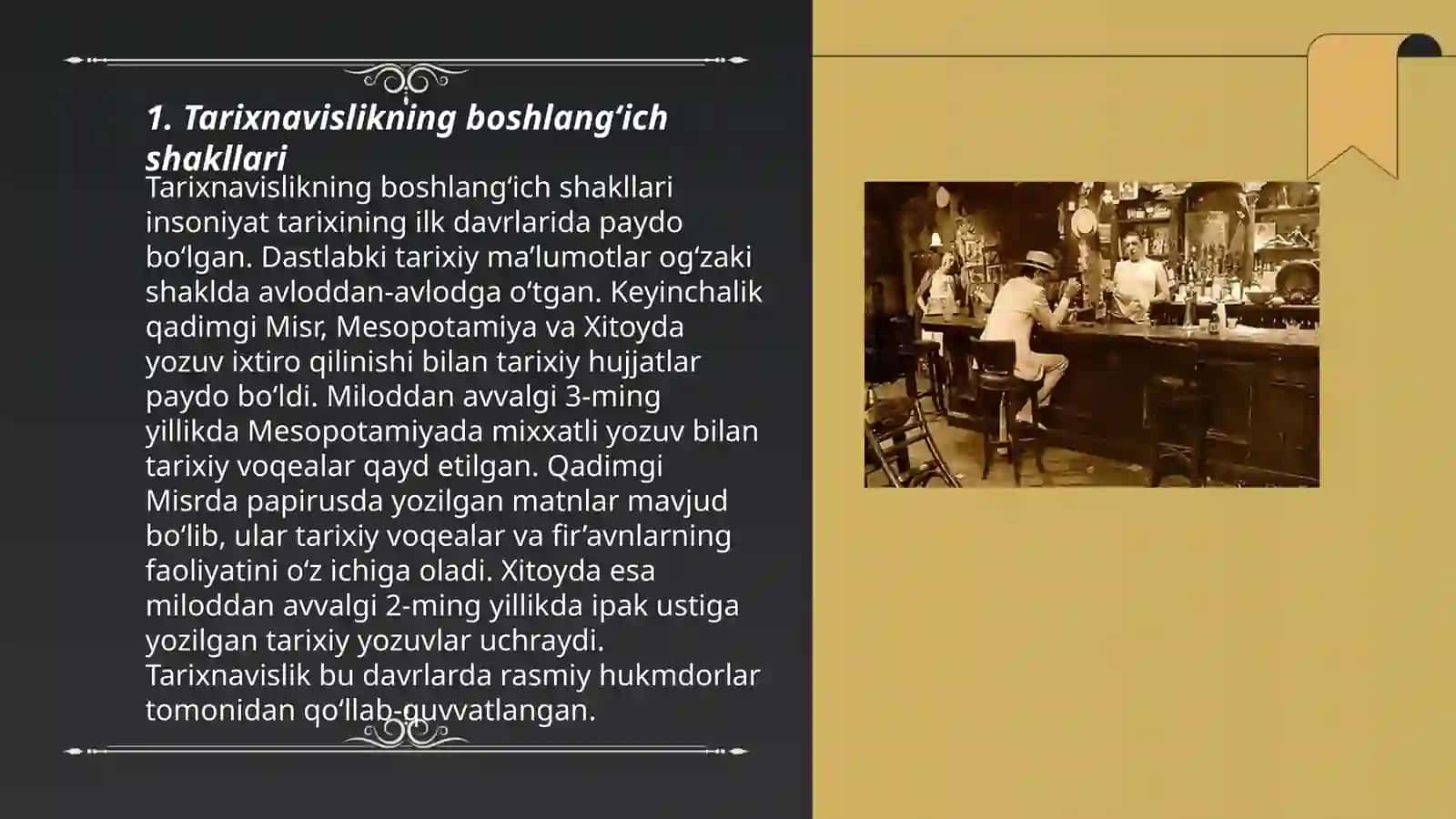 Tarixnavislikning boshlang‘ich shakllari 3
