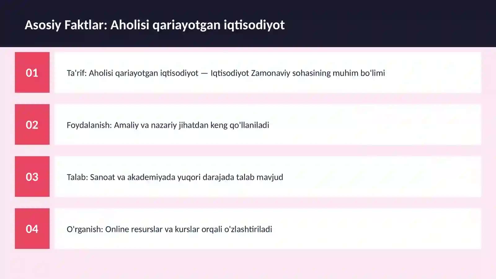 Aholisi qariayotgan iqtisodiyot 3