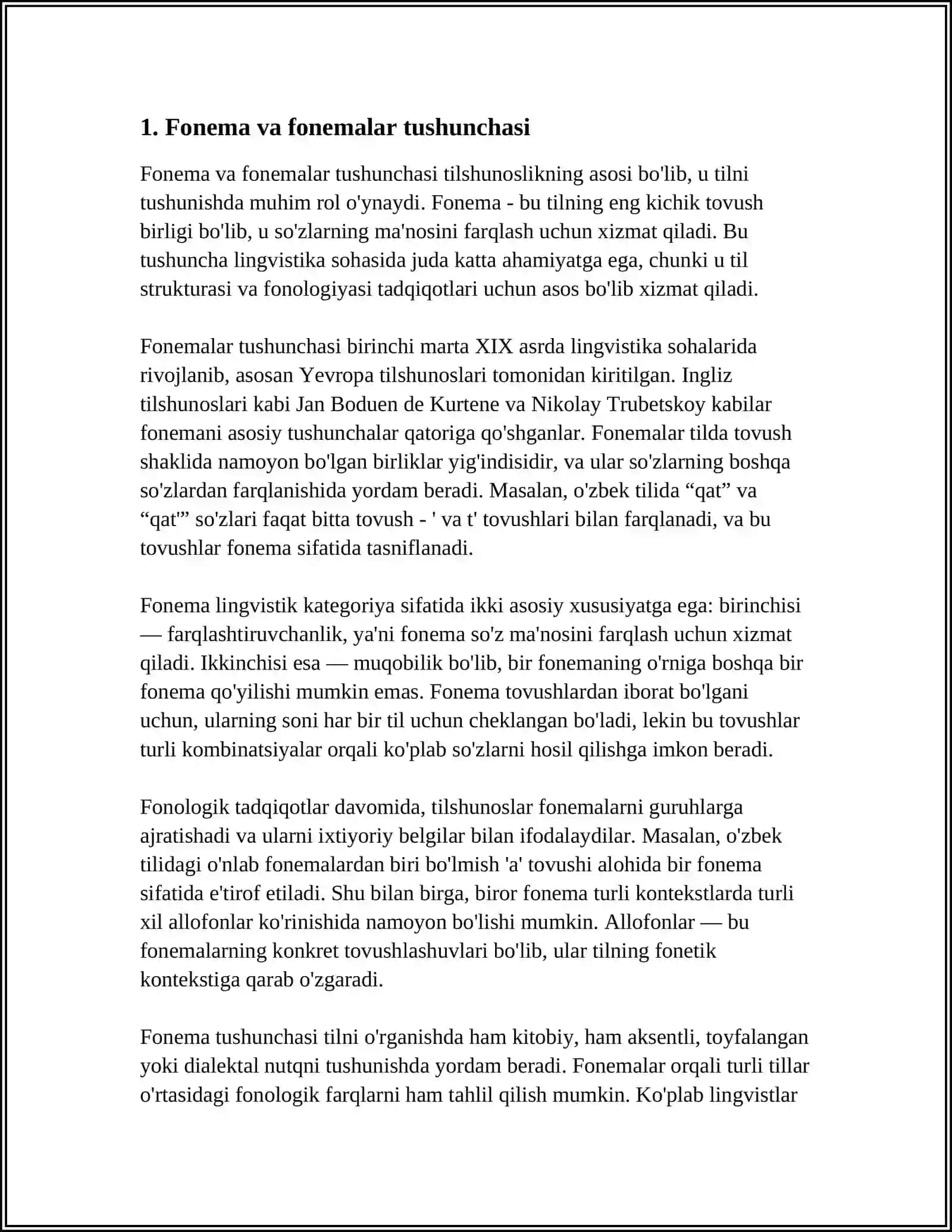 FONEMA VA FONEMALARNING DIFERENSIAL BELGILARI 3