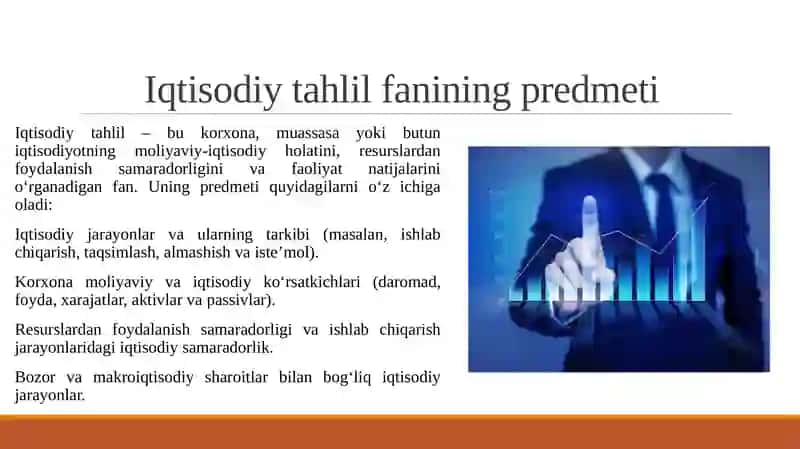 Iqtisodiy tahlilning predmeti, asosiy vazifalari va printsiplari 3