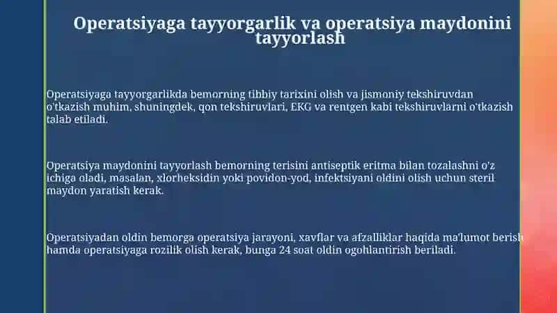 Xirurgik bemorlarni parvarish qilish asoslari 3