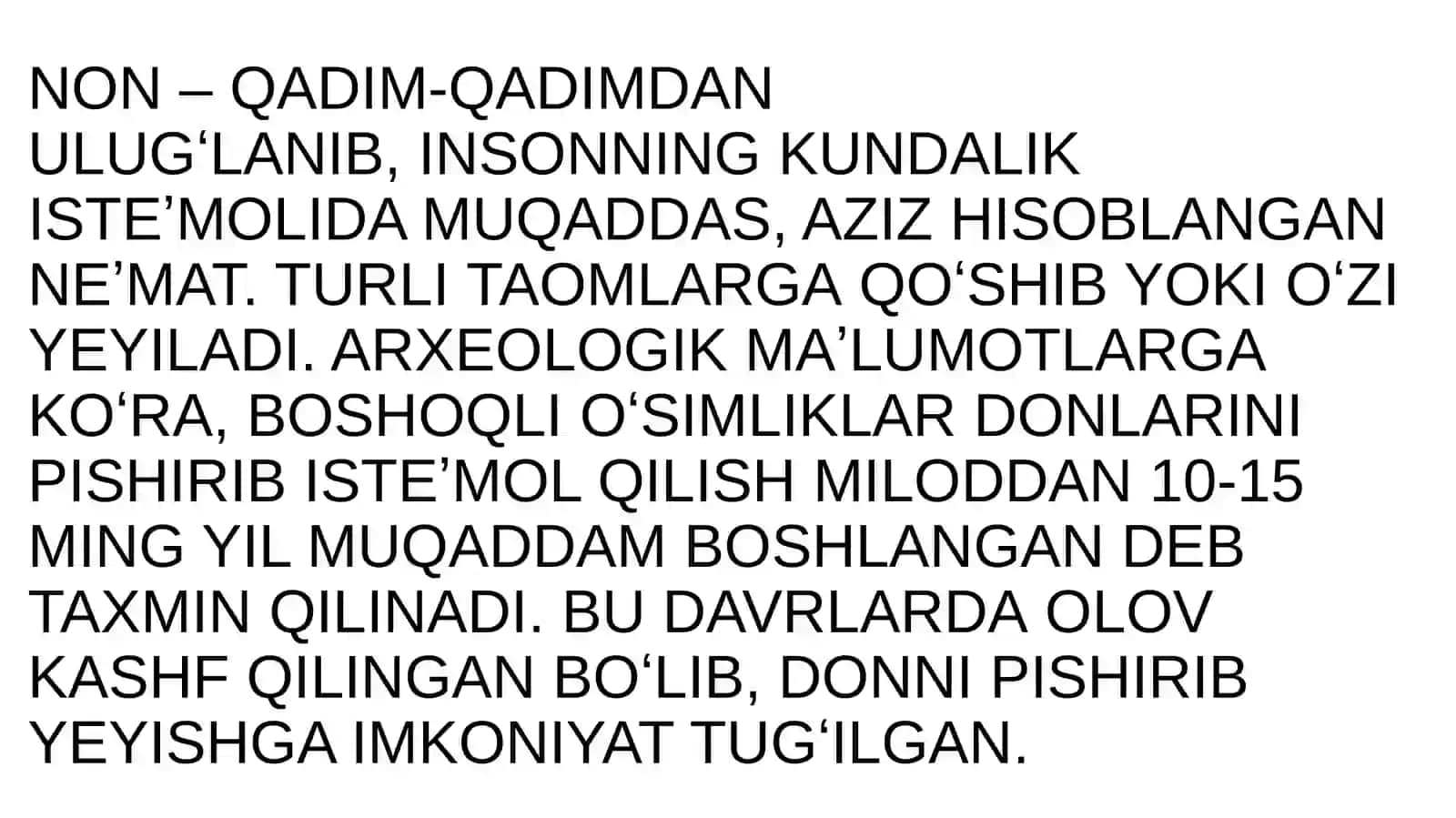 Non rizq ro'zimiz 3