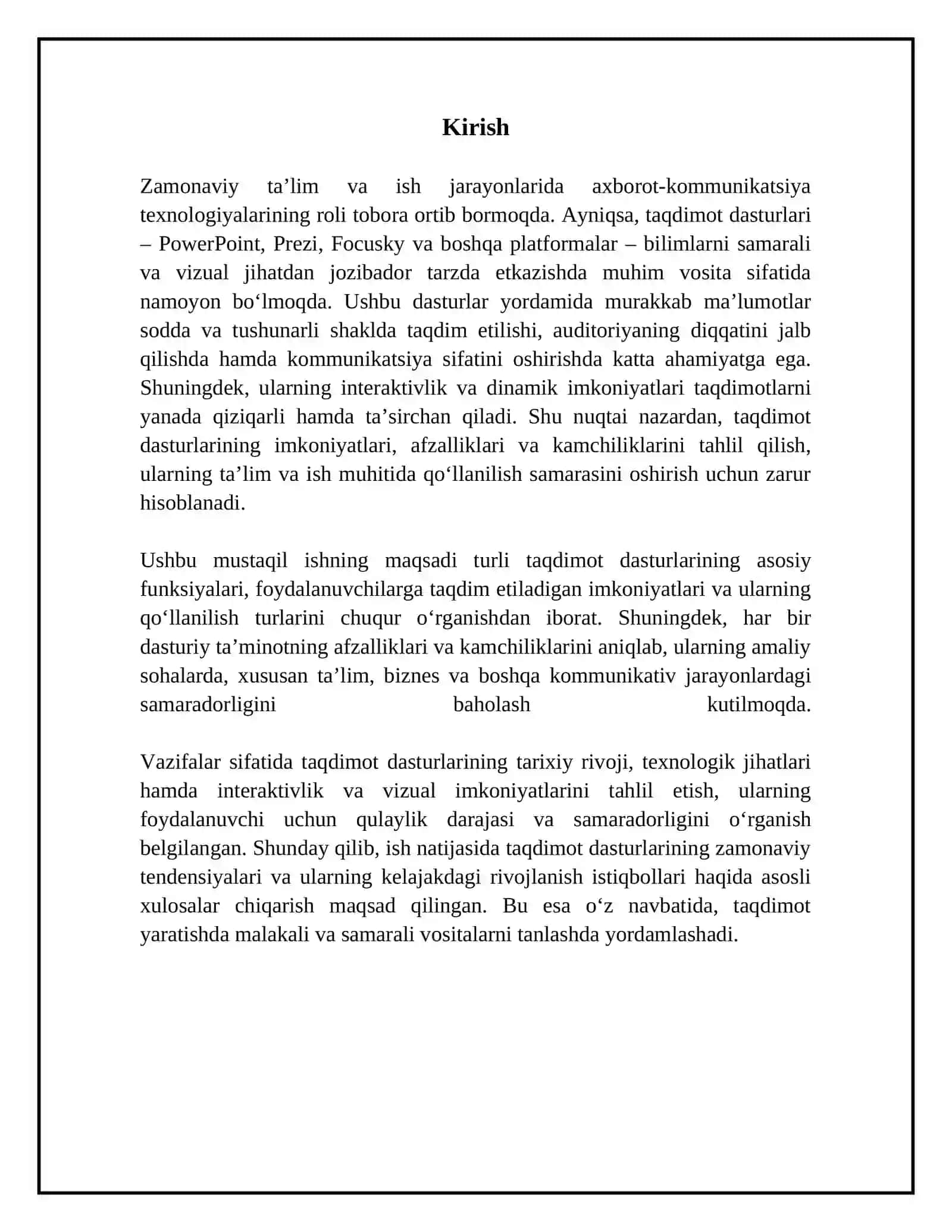 Taqdimot dasturlari (PowerPoint, Prezi, Focusky va boshqa dasturlar) 3
