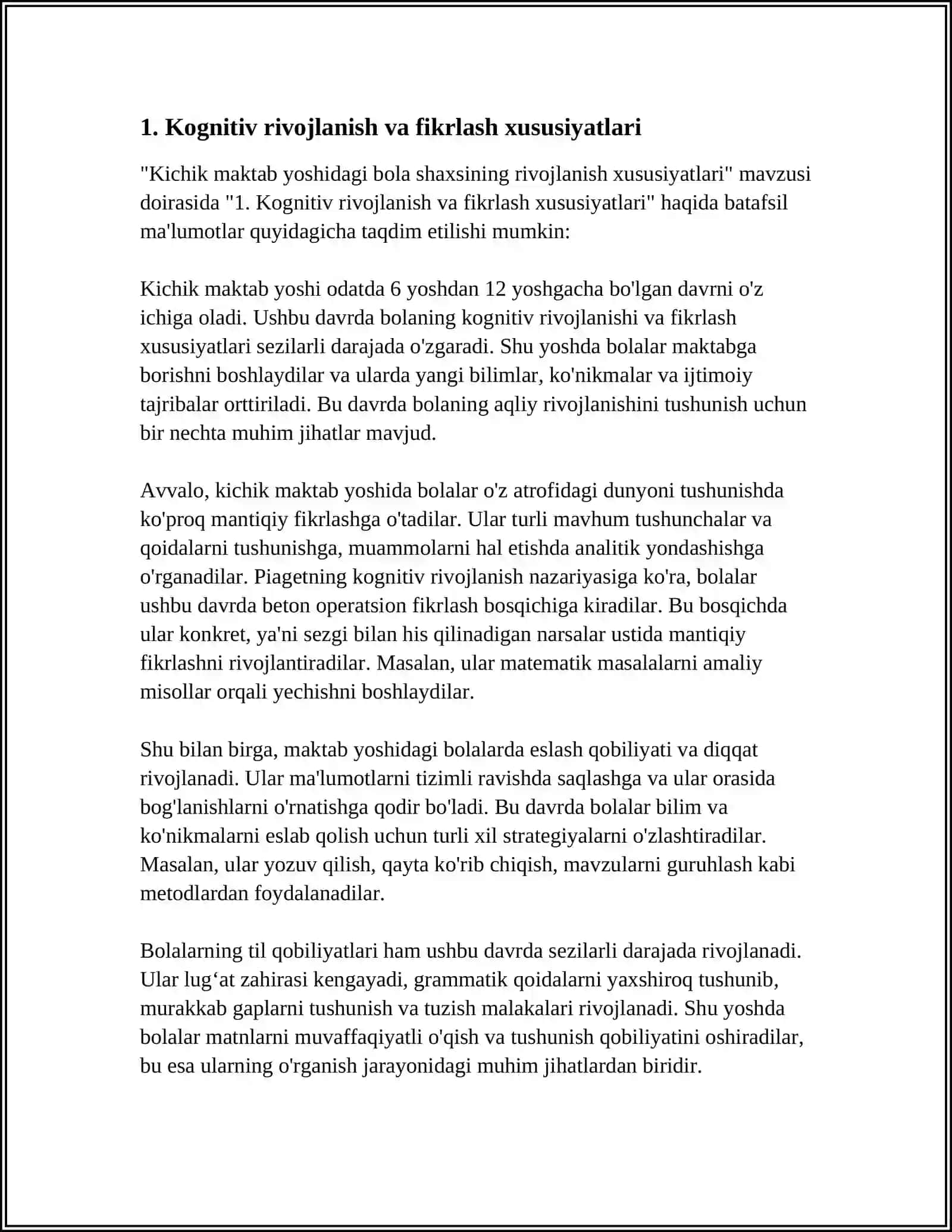 KICHIK MAKTAB YOSHIDA BOLA SHAXSINING RIVOJLANISH XUSUSIYATLARI 3