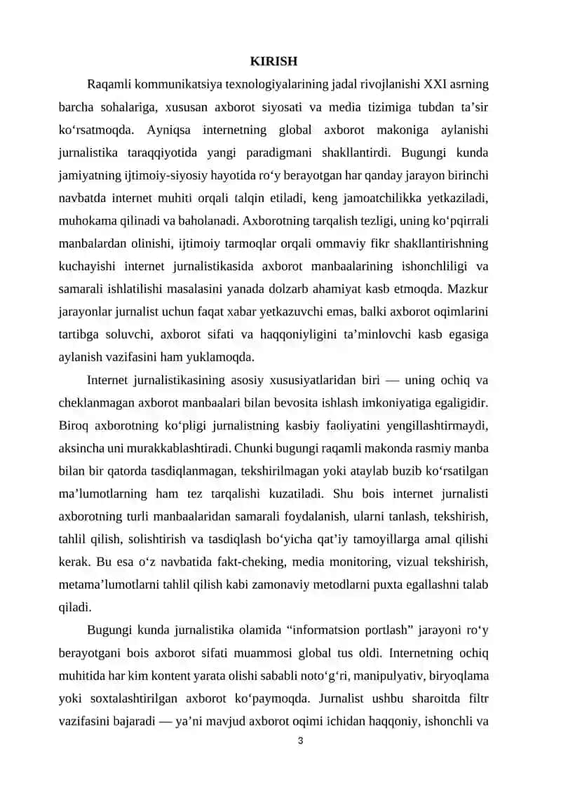 Internet jurnalistining axborot manbaalari bilan ishlash tamoyillari 3