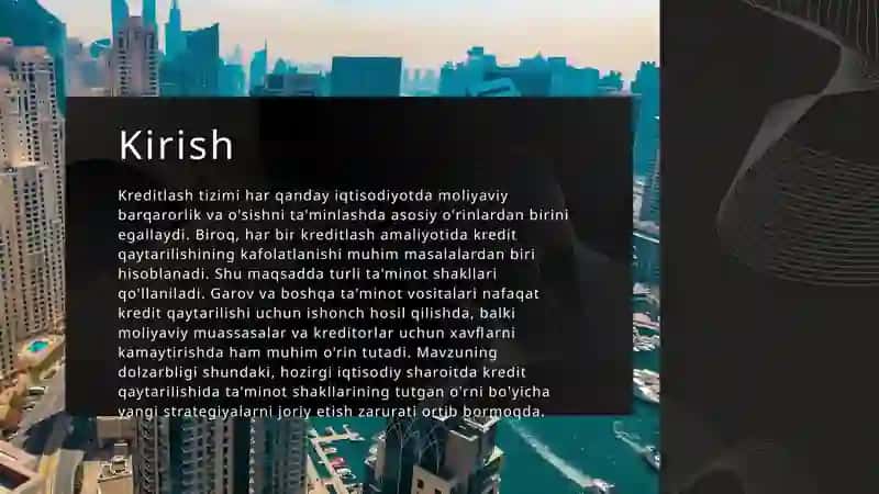 Kreditning qaytarilishida garov va boshqa ta'minot shakllarining tutgan o'rni 3