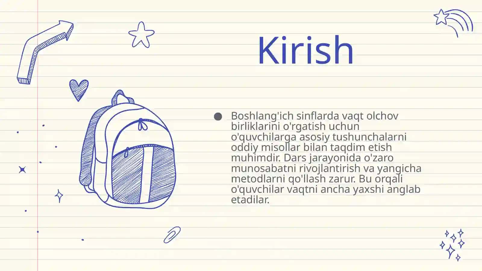 Boshlangich sinflarda vaqt olchov birliklari orgatish metodikasi 3