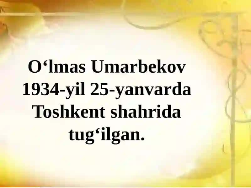 O`lmas Umarbekov 3