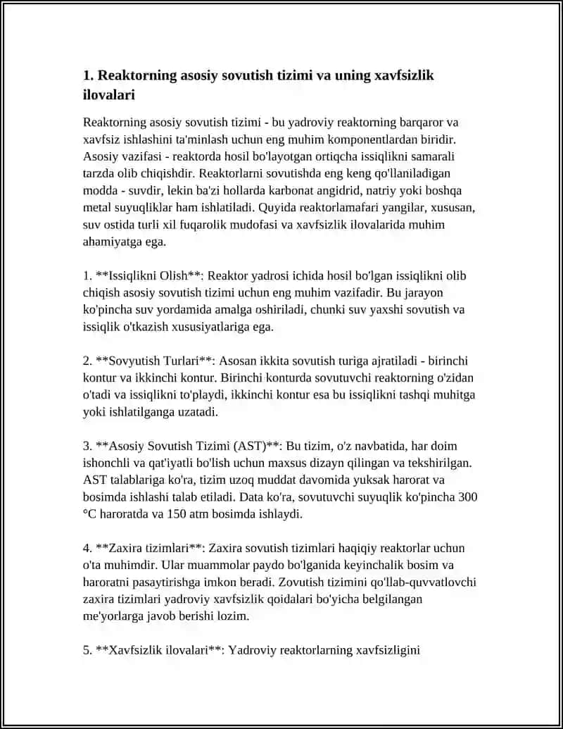 ATOM ELEKTR STANSIYALARINING XAVFSIZLIK TIZIMLARI VA ULARNING QÕLLANILISHI 3