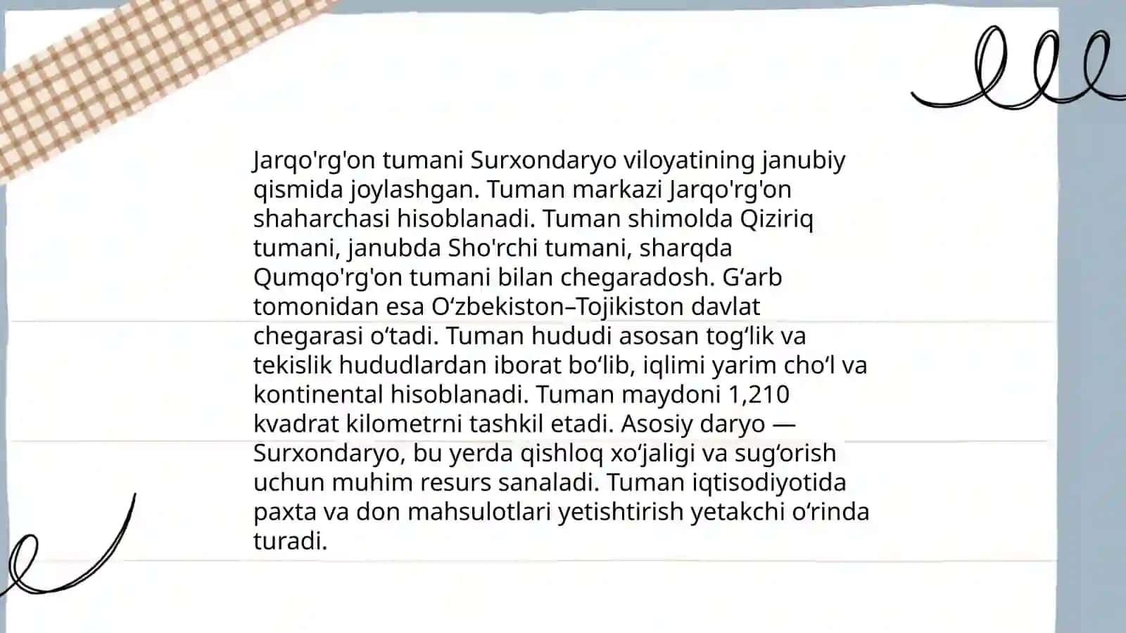 Jarqo'rg'on tumani ta'limi 3