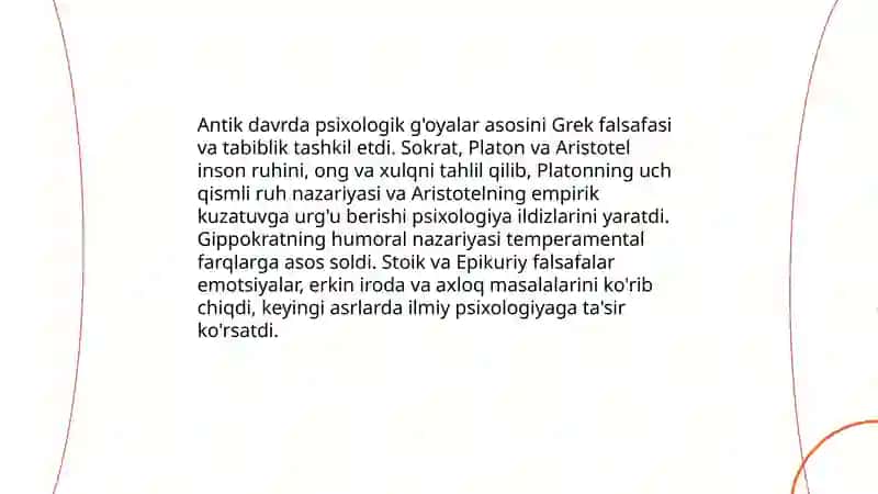Psixologiya fanining taraqqiyot bosqichlari 3