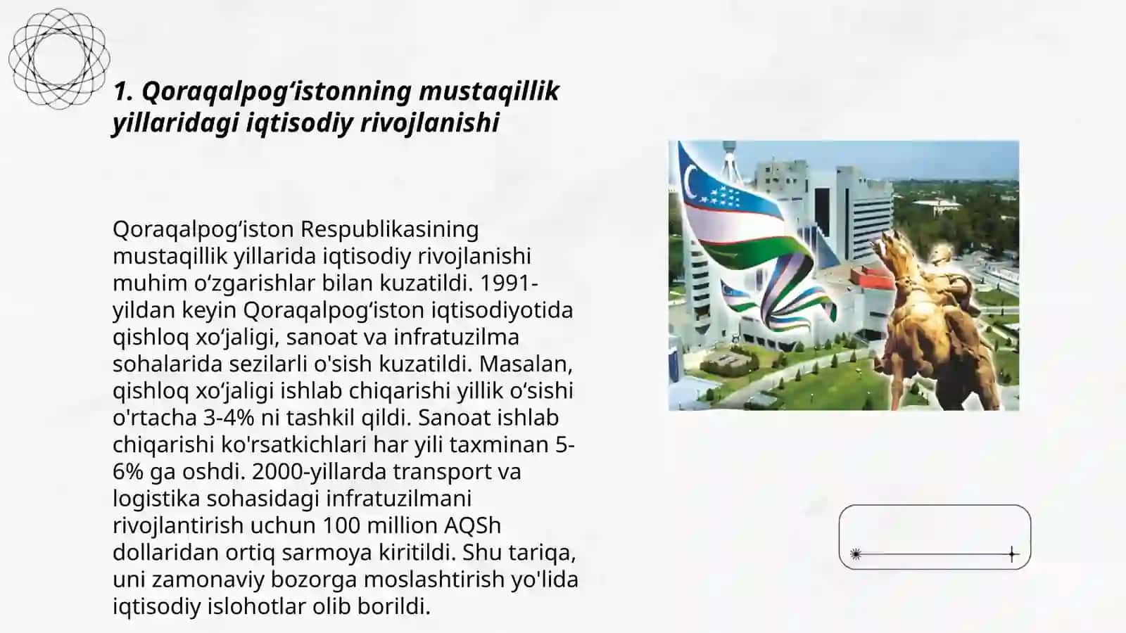 Qoraqalpogʻistonning mustaqillik yillaridagi iqtisodiy rivojlanishi 3