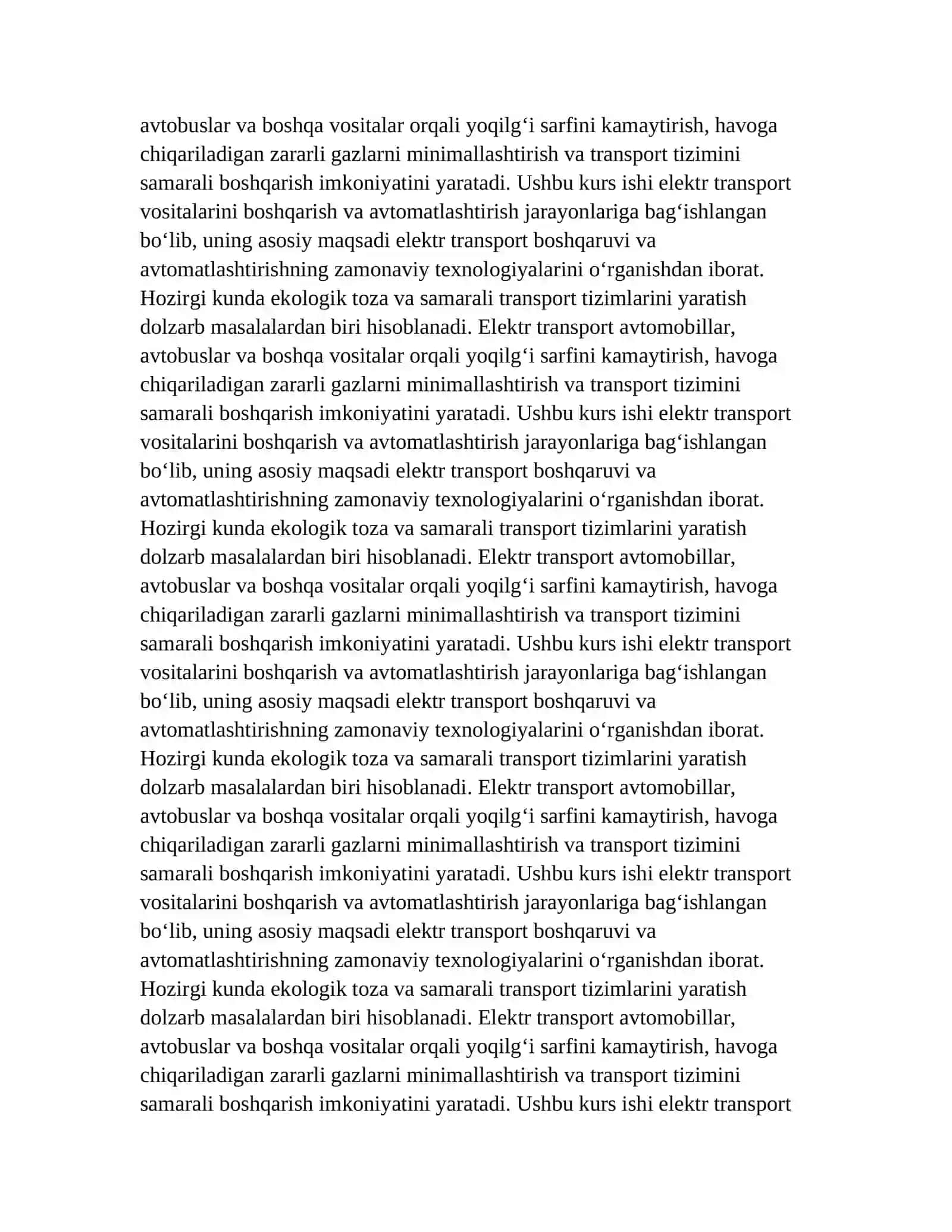 ELEKTR TRANSPORTNI BOSHQARISH VA AVTOMATLASHTIRISH 3