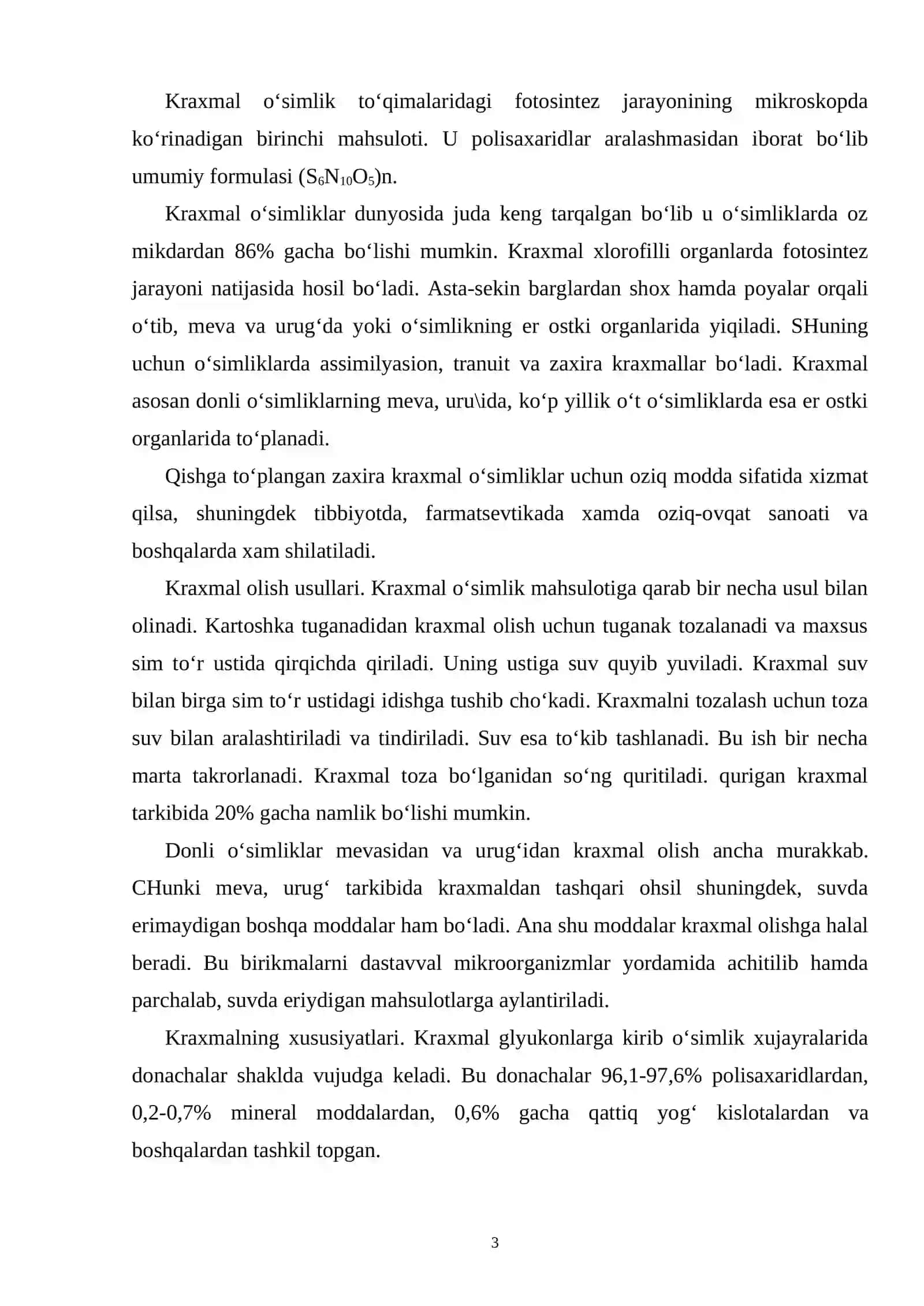 Polisaxaridlar va ularning xususiyatlari. Polisaxaridlar tasnifi 3