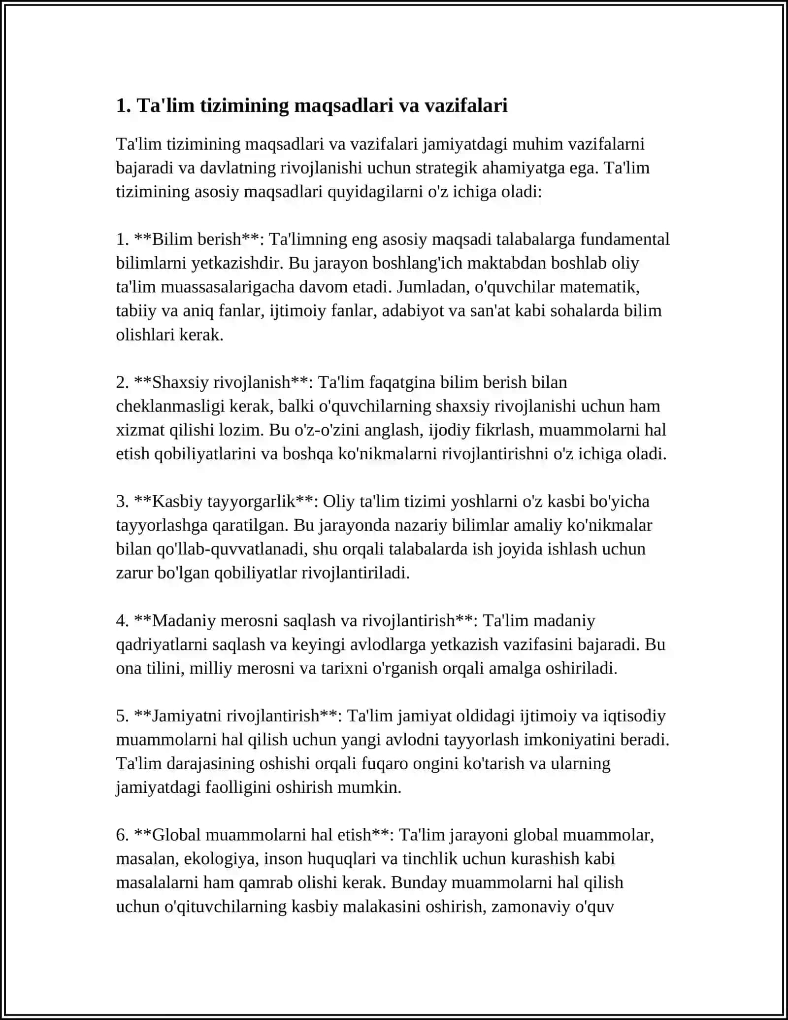 OʻZBEKISTON RESPUBLIKASI TAʼLIM TOʻGʻRISIDAGI QONUNI VA UNING MOHIYATI 3