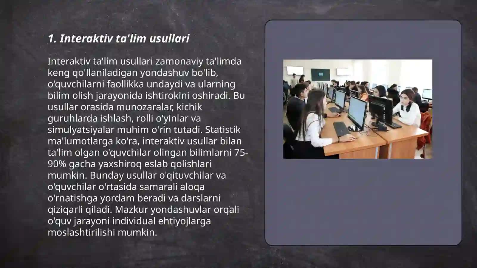 Chet tillarini intensiv o'qishda foydalaniladigan zamonaviy ta'lim metodlari 3