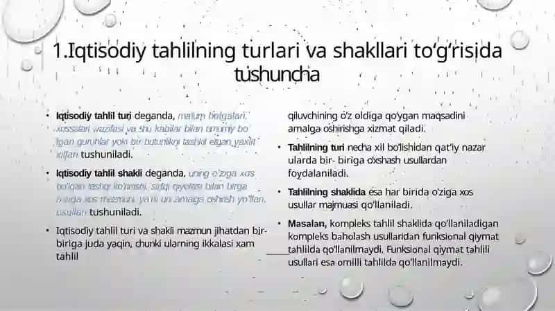 IQTISODIY TAHLILNING TURLARI 3