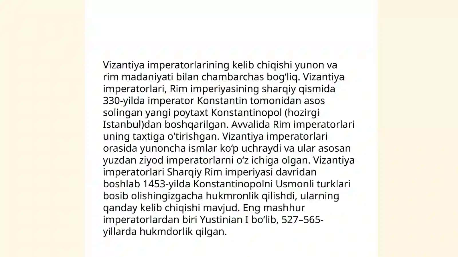 Vizantiya imperatorlaring shajarasini tuzish 3