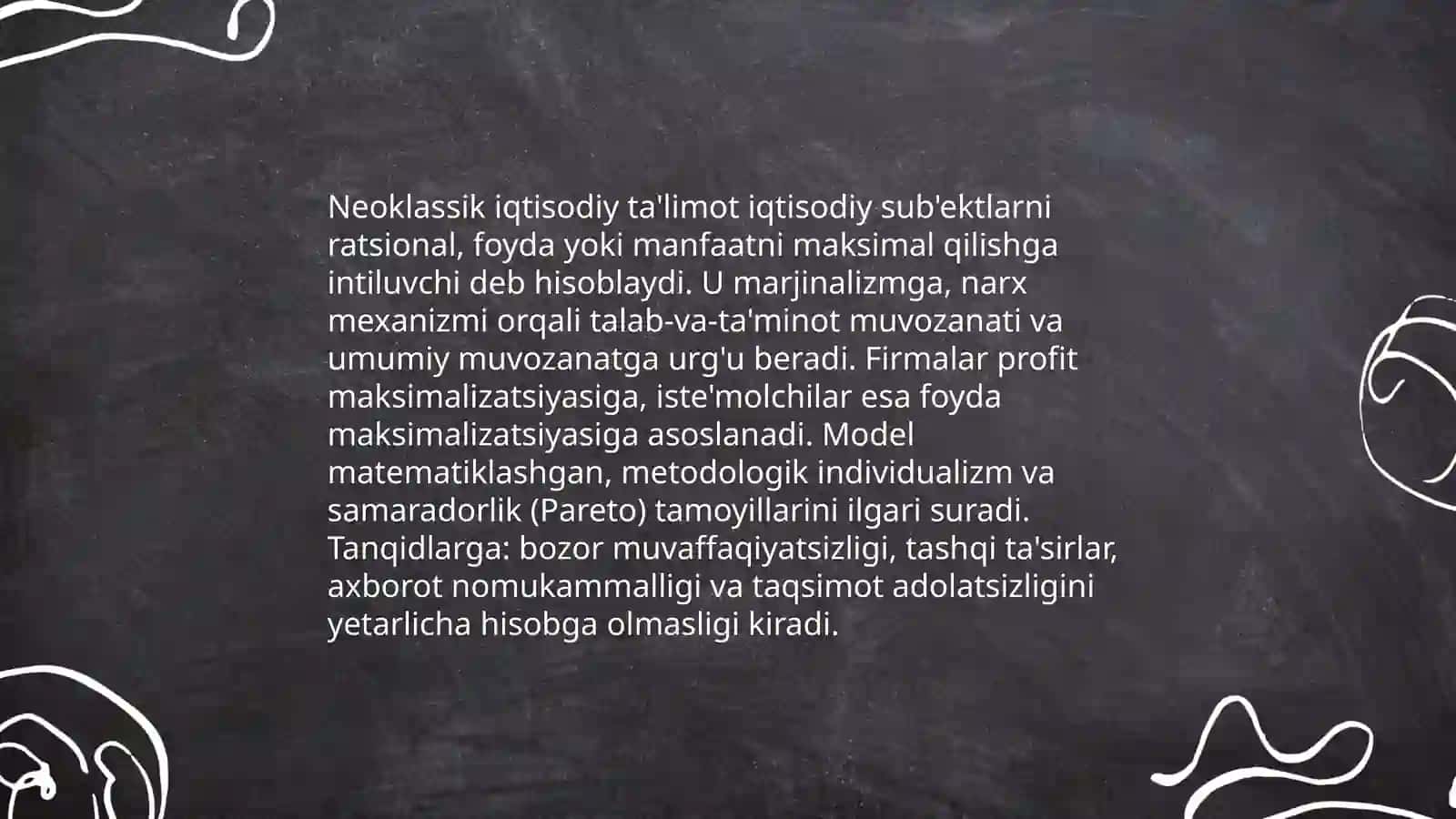 Neoklassik iqtisodiy ta'limot 3