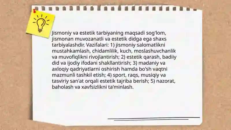 Jismoniy va estetik tarbiya 3