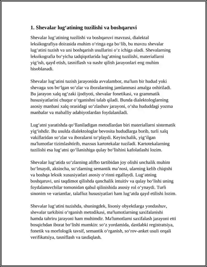 DIALEKTAL LEKSIKOGRAFIYA. SHEVALAR LUGʻATI 3