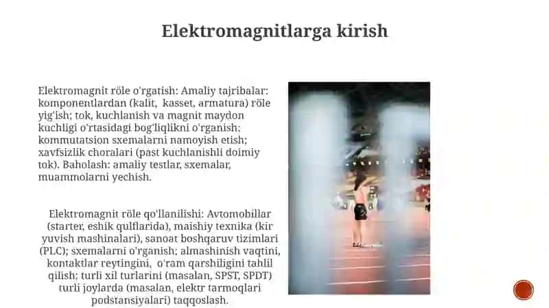 Elektromagnit. Elektromagnit Rele metodikasi 3