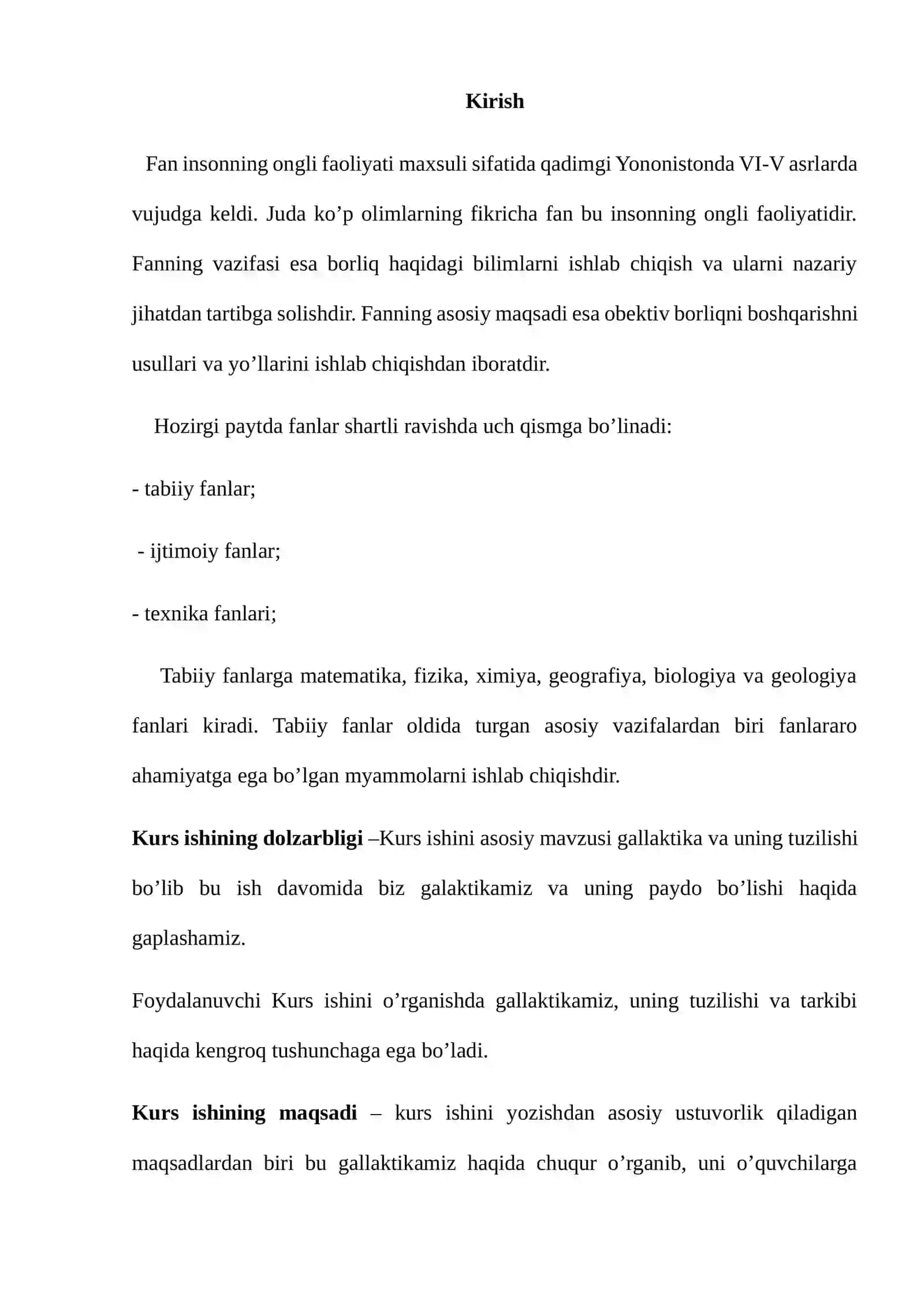 Gallaktika va uning tuzilishi mavzusida KURS ISHI 3