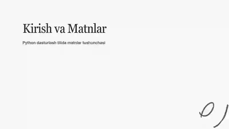 Pythonda matnlar bilan ishlash 3