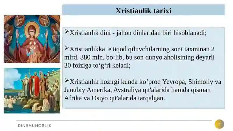 XRISTIAN DINI TARIXI VA ASOSIY GʻOYALARI 3