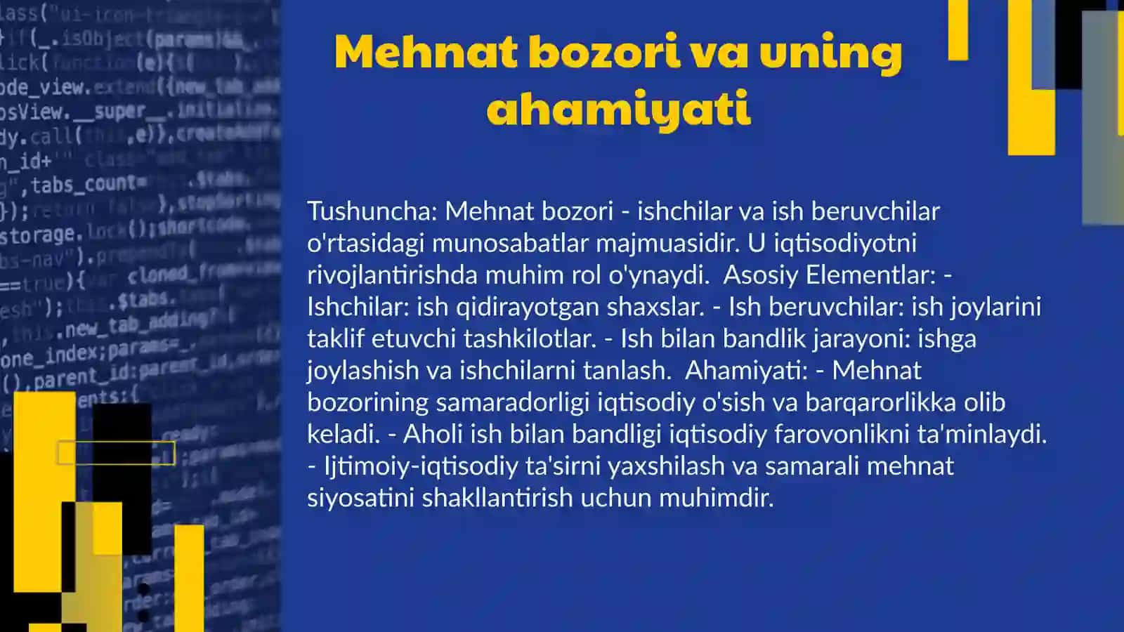 Mehnat bozori va aholi ish bilan bandligini tahlil qilishning balans uslubi 3