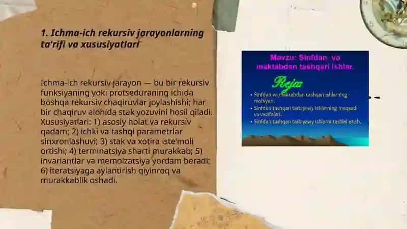 Ichma-ich rekursiv jarayonlar 3