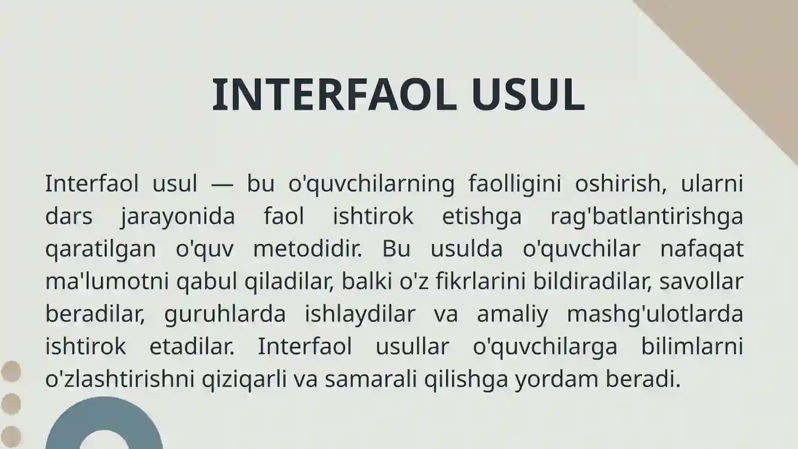 TEXNOLOGIYA DARSLARIDA INTERFAOL USULLARINING QO’LLANILISHI 3