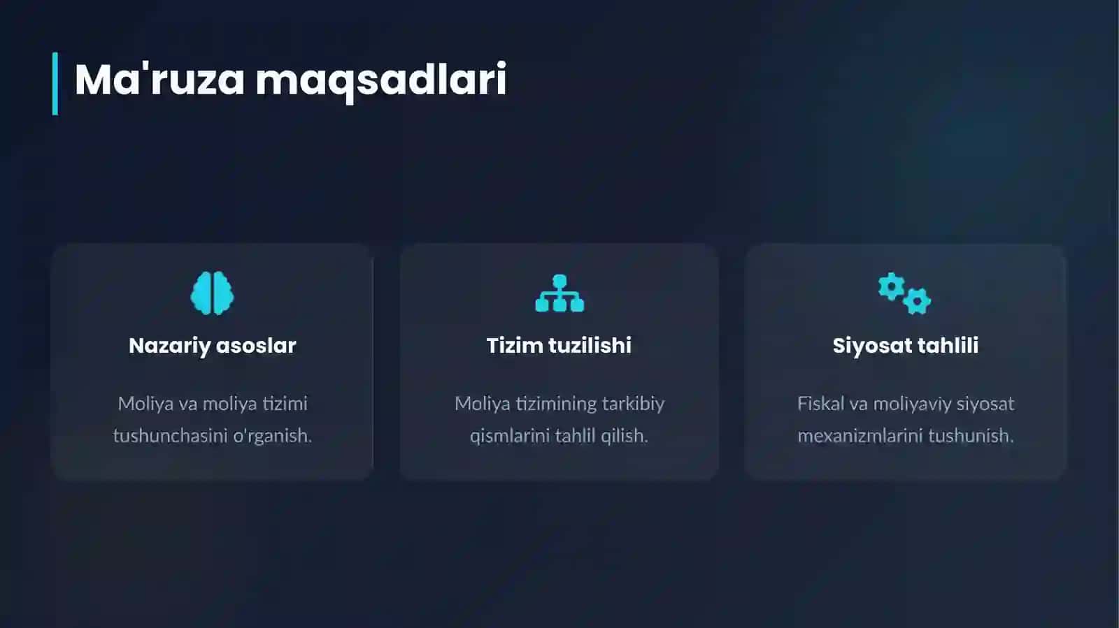 Moliya tizimi va moliyaviy siyosat 3