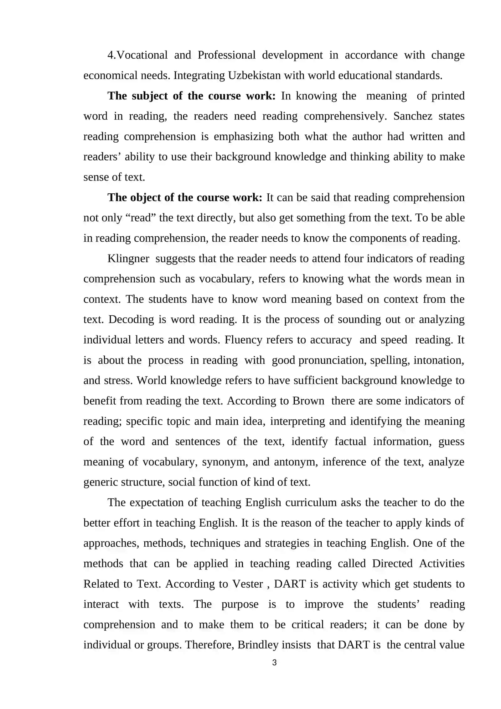 THE IMPORTANCE OF EXTENDED READING IN EFL CLASSES 3