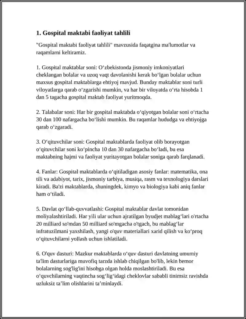 GOSPITAL MAKTABI VA UYDAGI TA'LIM 3