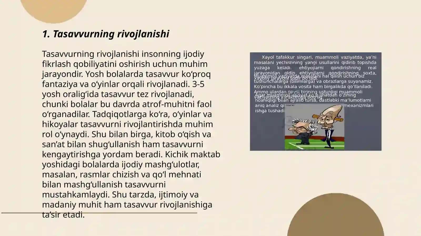 Xayol shakllari va xayol xususiyatlari 3