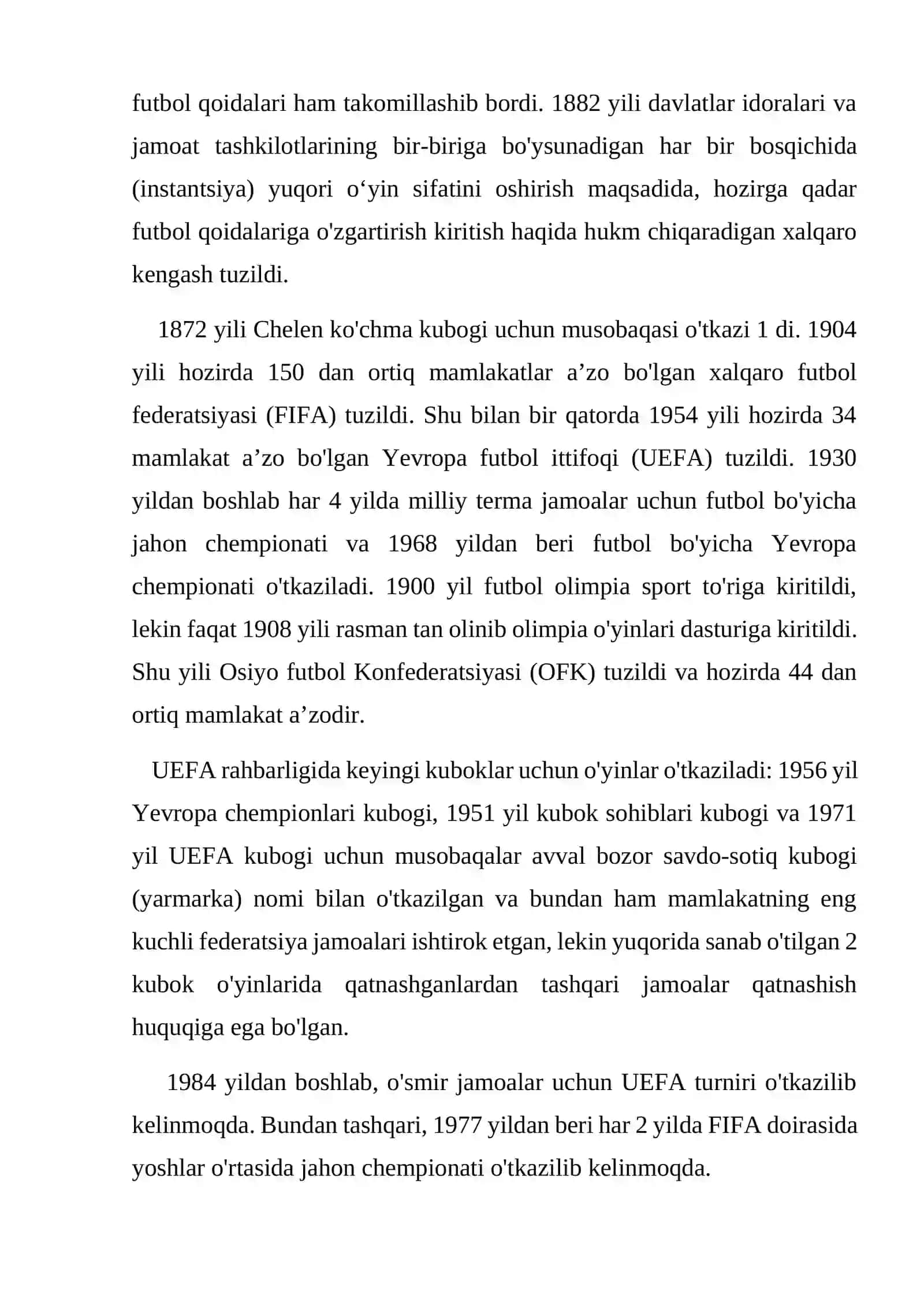 Futbol o‘yinining kelib chiqishi, rivojlanish tarixi va o‘yin qoidalari 3