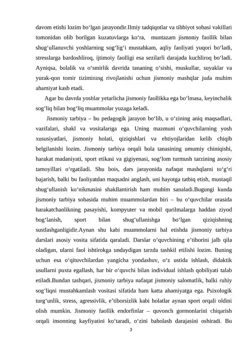 Jismoniy tarbiya darsining mqasadi va vazifalari 3