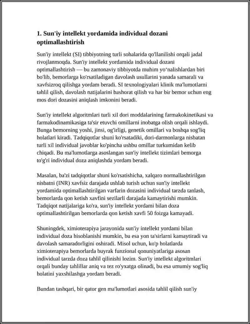 SUNʼIY INTELLEKT YORDAMIDA DORILARNI TATBIQ ETISH 3