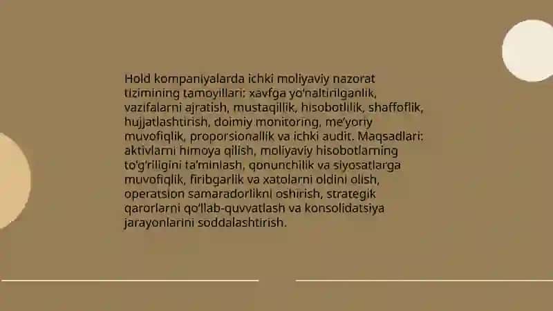 Hold kompaniyalarda ichki moliyaviy nazorat va trasfert narxlari tizimi 3