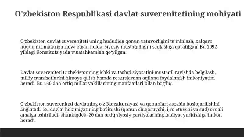 O'zbekiston Respublikasida davlat suverinetiti 3